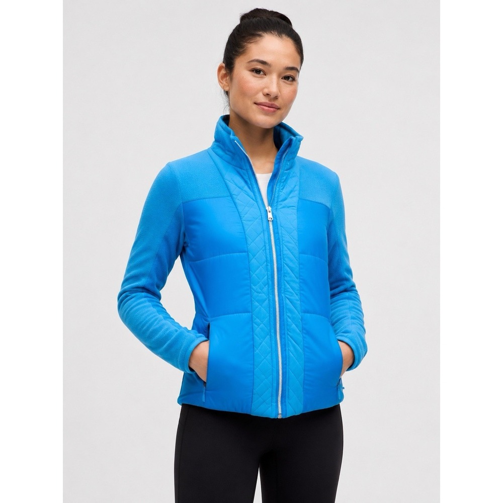 Lululemon St Moritz Jacket Beaming Blue Size 8 Insulated Fleece Winter Coat